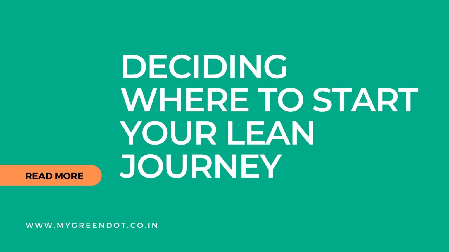 my lean journey