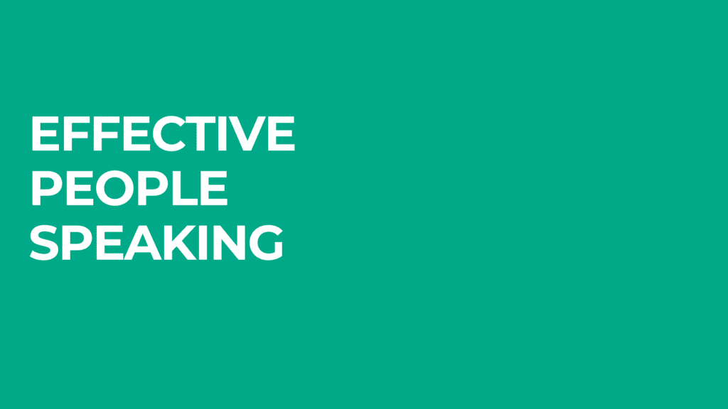 effective people speaking