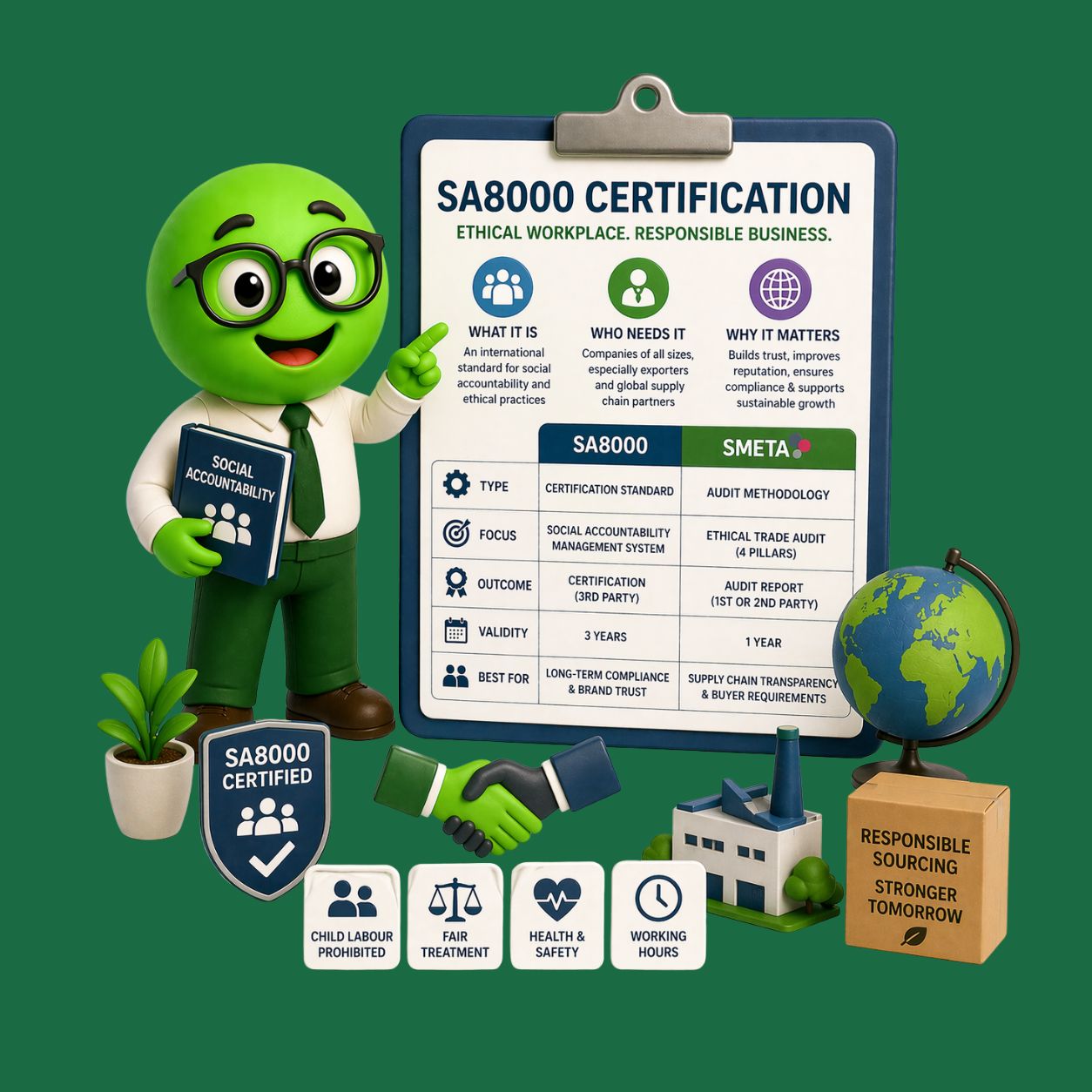 SA8000 Certification : What It Is, Who Needs It, and How It Compares to SMETA for Indian Exporters